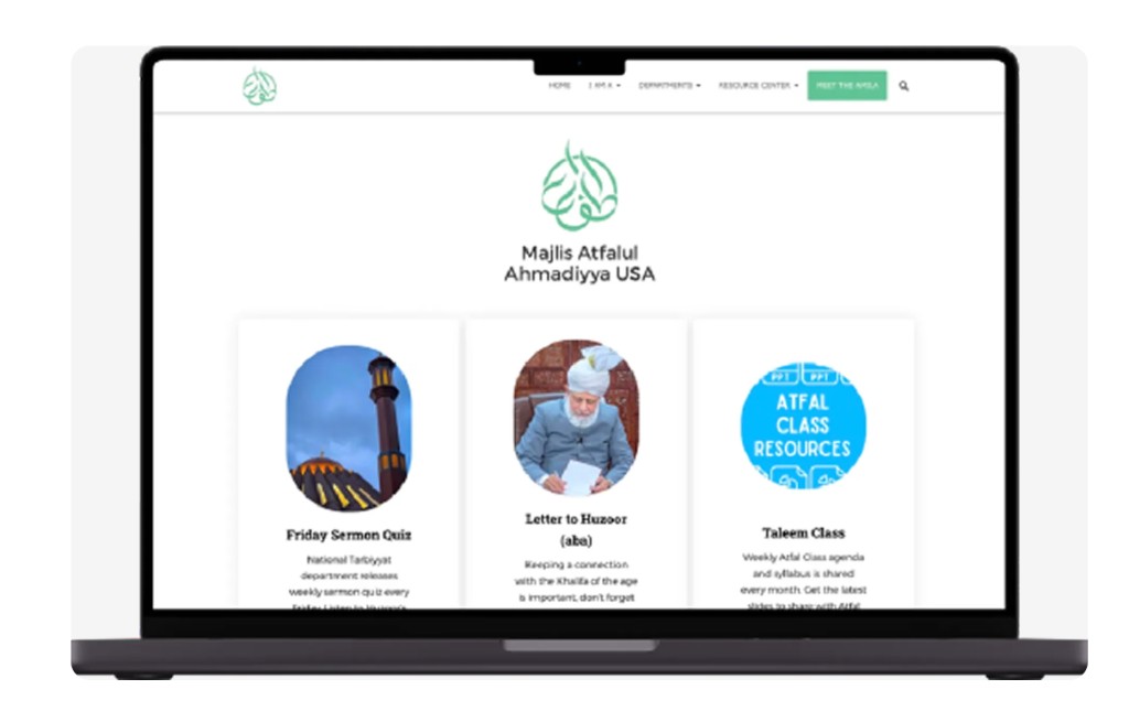 Previous National Muslim Youth Association homepage before the redesign
